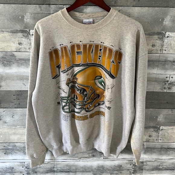 Vintage Other - VINTAGE 1995 GREEN BAY PACKERS NFC CENTRAL CHAMPIONS SWEATSHIRT GREY MENS XL